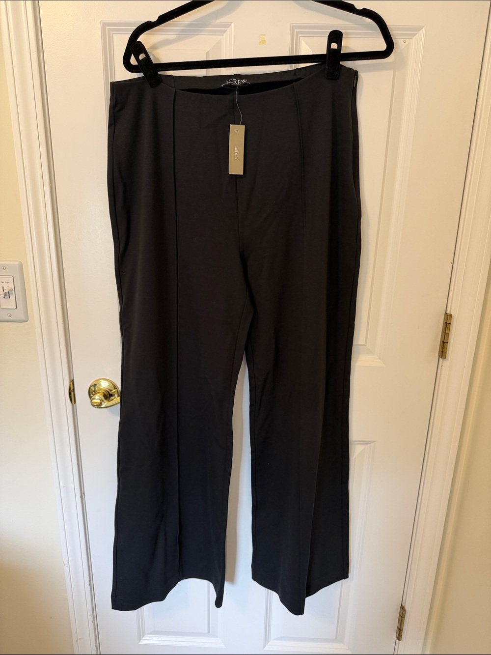 J. Crew Black Wide-Leg Knit Pants XL NWT